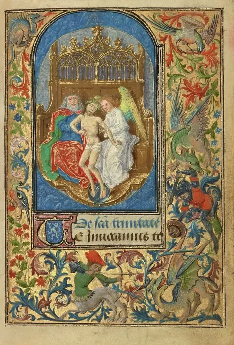 Framed Print : The Trinity; Prayer Book of Charles the Bold, 1469. Creator: Lieven van Lathem Framed Print : The Trinity; Prayer Book of Charles the Bold, 1469. Creator: Lieven van Lathem