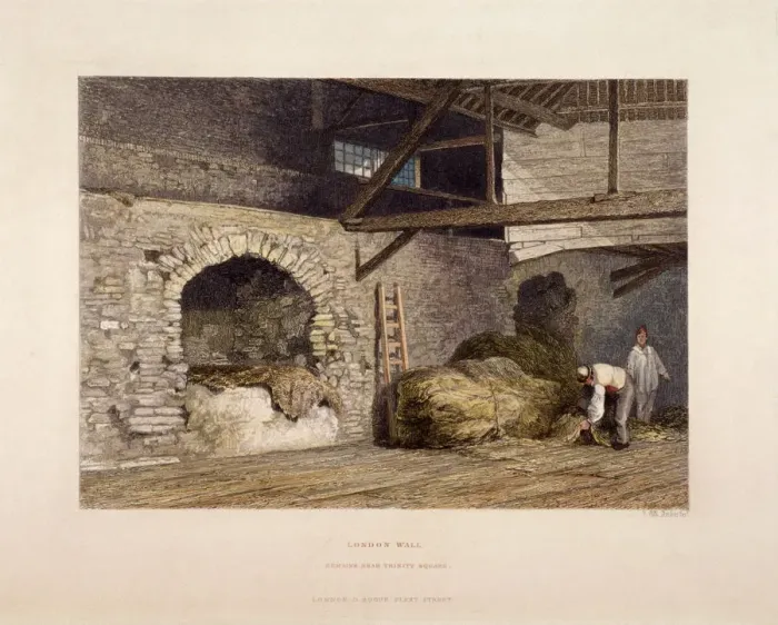 Framed Print : Trinity Square, London, 1851. Artist: John Wykeham Archer Framed Print : Trinity Square, London, 1851. Artist: John Wykeham Archer