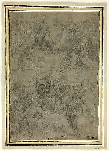 Trinity with the Virgin, and Ten Saints, c.1565. Creator: Tommaso Manzuoli