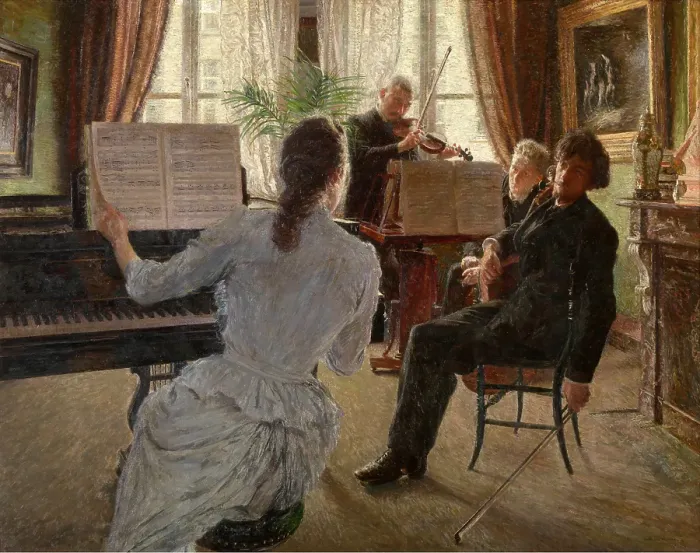 Framed Print : Trio, 1891. Creator: Charles Mertens Framed Print : Trio, 1891. Creator: Charles Mertens