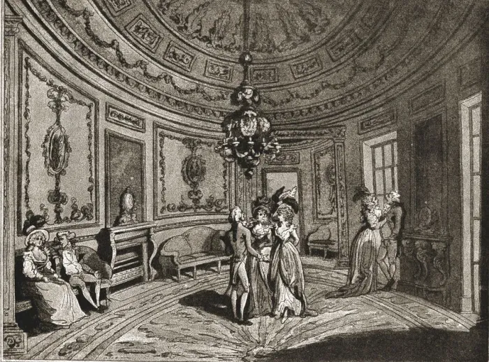 Framed Print : A Trip to Brighton a Hundred Years Ago; Saloon in the Prince of Waless Marine Pavilion, c1788, 1 Creator: Unknown Framed Print : A Trip to Brighton a Hundred Years Ago; Saloon in the Prince of Waless Marine Pavilion, c1788, 1 Creator: Unknown