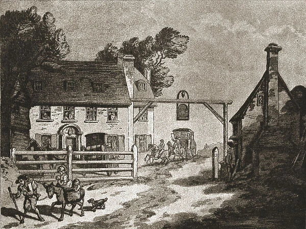 A Trip to Brighton a Hundred Years Ago;'The Cock'at Sutton, c1788, 1888. Creator: Unknown