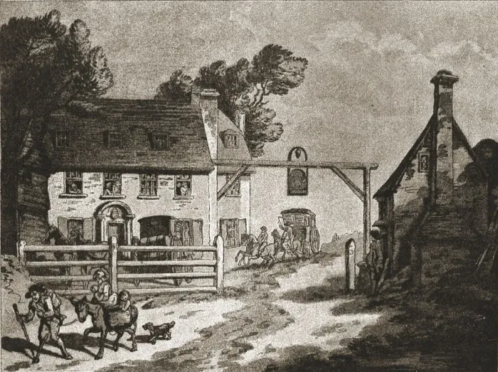 Framed Print : A Trip to Brighton a Hundred Years Ago;'The Cock'at Sutton, c1788, 1888. Creator: Unknown Framed Print : A Trip to Brighton a Hundred Years Ago;'The Cock'at Sutton, c1788, 1888. Creator: Unknown