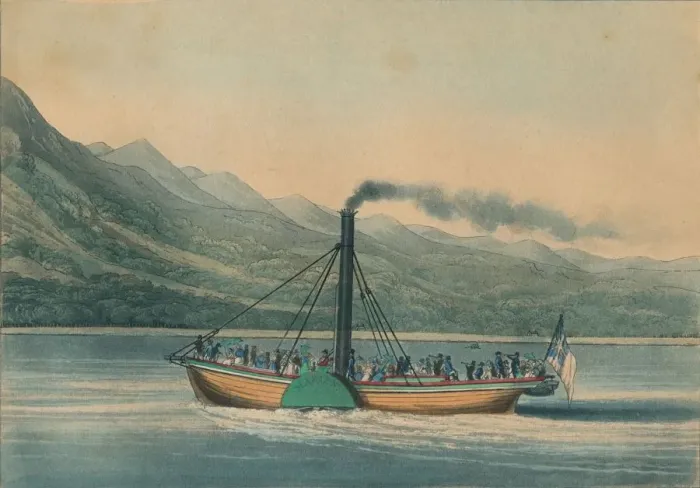 Framed Print : A Trip Up Loch Lomond, 1825. Creator: George Hunt Framed Print : A Trip Up Loch Lomond, 1825. Creator: George Hunt