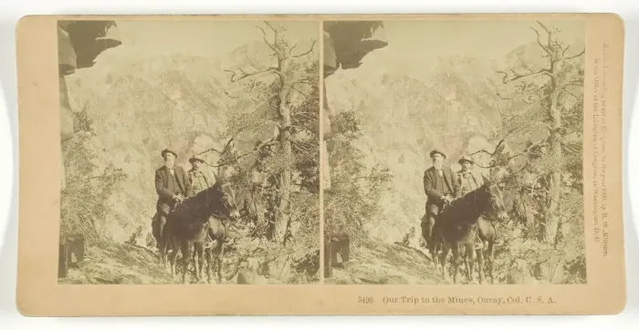Framed Print : Our Trip to the Mines, Ouray, Col, U. S. A. 1890. Creator: BW Kilburn Framed Print : Our Trip to the Mines, Ouray, Col, U. S. A. 1890. Creator: BW Kilburn