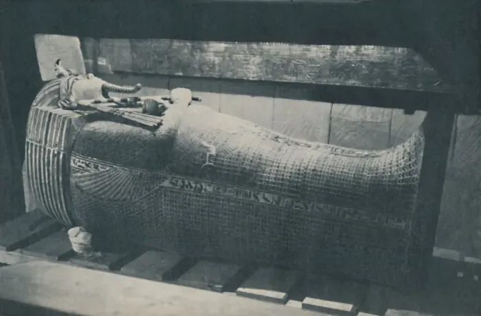 Framed Print : Triple Nest of Golden Caskets to Preserve Poor Human Clay, c1935. Artist: Harry Burton Framed Print : Triple Nest of Golden Caskets to Preserve Poor Human Clay, c1935. Artist: Harry Burton