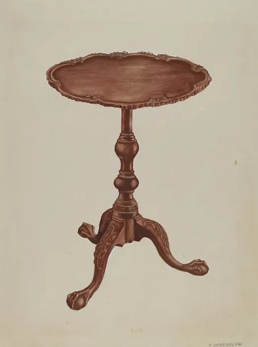 Framed Print : Tripod Table, c. 1936. Creator: A. Zaidenberg Framed Print : Tripod Table, c. 1936. Creator: A. Zaidenberg