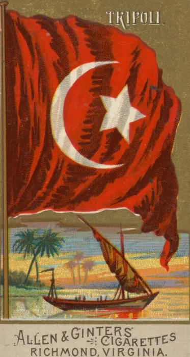Framed Print : Tripoli, from Flags of All Nations, Series 2 (N10) for Allen & Framed Print : Tripoli, from Flags of All Nations, Series 2 (N10) for Allen &