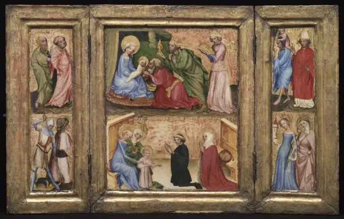 Framed Print : Triptych with the Adoration of the Magi, c. 1424. Creator: Unknown Framed Print : Triptych with the Adoration of the Magi, c. 1424. Creator: Unknown