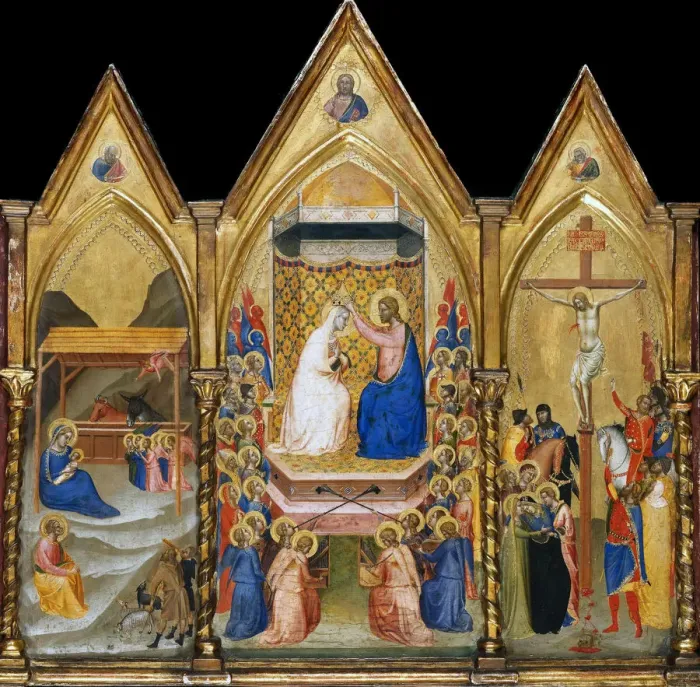 Framed Print : Triptych altarpiece. Artist: Daddi, Bernardo (1290-1350) Framed Print : Triptych altarpiece. Artist: Daddi, Bernardo (1290-1350)