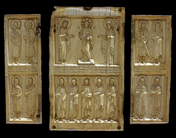 Triptych Casanatense: Triptych with Deesis and saints, Mid of the 10th century. Creator: Byzantine Master