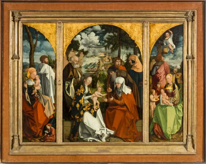 Framed Print : Triptych with the Holy Kinship Framed Print : Triptych with the Holy Kinship