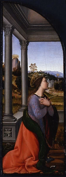 Triptych, left-hand panel: Saint Catherine of Alexandria, 1500. Artist: Albertinelli, Mariotto (1474-1515)