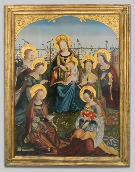Framed Print : Triptych of the Virgin and Child with Saints, 1505 / 15. Creator: Unknown Framed Print : Triptych of the Virgin and Child with Saints, 1505 / 15. Creator: Unknown