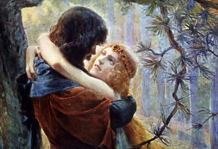 Framed Print : Tristan and Isolda, literary characters of medieval legend that symbolize the impossible love Framed Print : Tristan and Isolda, literary characters of medieval legend that symbolize the impossible love