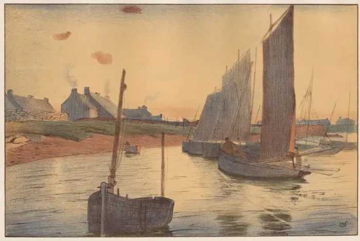 Framed Print : Tristesse sur la Mer, 1898. Creator: Raoul Andre Ulmann (French, 1867-1932) Framed Print : Tristesse sur la Mer, 1898. Creator: Raoul Andre Ulmann (French, 1867-1932)