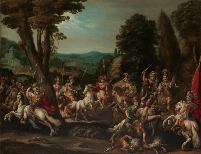 Framed Print : Triumph of the Amazons, 1620s. Creator: Claude Deruet Framed Print : Triumph of the Amazons, 1620s. Creator: Claude Deruet