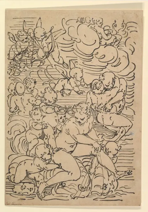 Framed Print : The Triumph of Amphitrite, ca. 1550-1580. Creator: Luca Cambiaso Framed Print : The Triumph of Amphitrite, ca. 1550-1580. Creator: Luca Cambiaso