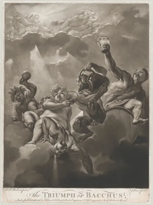 Framed Print : The Triumph of Bacchus, 1776. Creator: Isaak Jehner Framed Print : The Triumph of Bacchus, 1776. Creator: Isaak Jehner