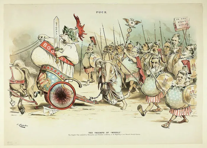 Framed Print : The Triumph of Boodle, from Boodle, n.d. Creator: Joseph Keppler Framed Print : The Triumph of Boodle, from Boodle, n.d. Creator: Joseph Keppler