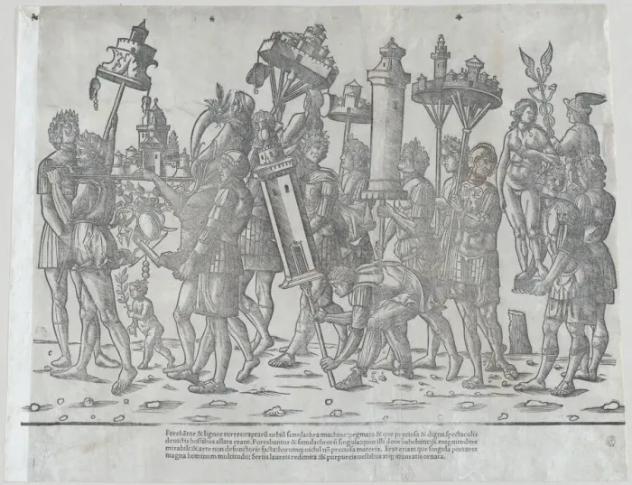 Framed Print : The Triumph of Caesar: Statues of Venus and Mercury, after 1503. Creator: Jacob von Strassburg Framed Print : The Triumph of Caesar: Statues of Venus and Mercury, after 1503. Creator: Jacob von Strassburg