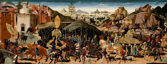 Framed Print : The Triumph of Camillus, c. 1470 / 1475. Creators: Biagio d Antonio Framed Print : The Triumph of Camillus, c. 1470 / 1475. Creators: Biagio d Antonio