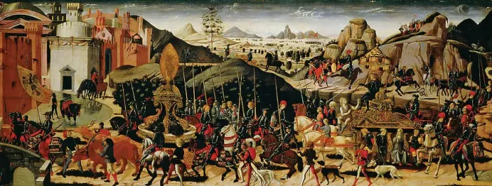 Framed Print : The Triumph of Camillus, ca 1470-1475. Artist: Biagio d Antonio, (Tucci) (1446-1516) Framed Print : The Triumph of Camillus, ca 1470-1475. Artist: Biagio d Antonio, (Tucci) (1446-1516)