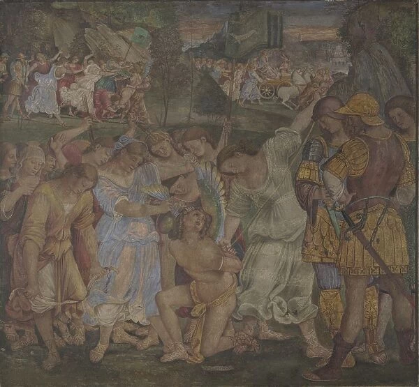 The Triumph of Chastity: Love Disarmed and Bound (Frescoes from Palazzo del Magnifico, Siena), 1509. Artist: Signorelli, Luca (ca 1441-1523)