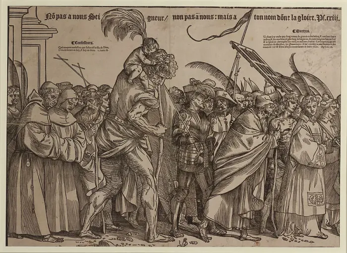 Framed Print : Triumph of Christ (Detail), c.1508. Creator: Titian (1488-1576) Framed Print : Triumph of Christ (Detail), c.1508. Creator: Titian (1488-1576)