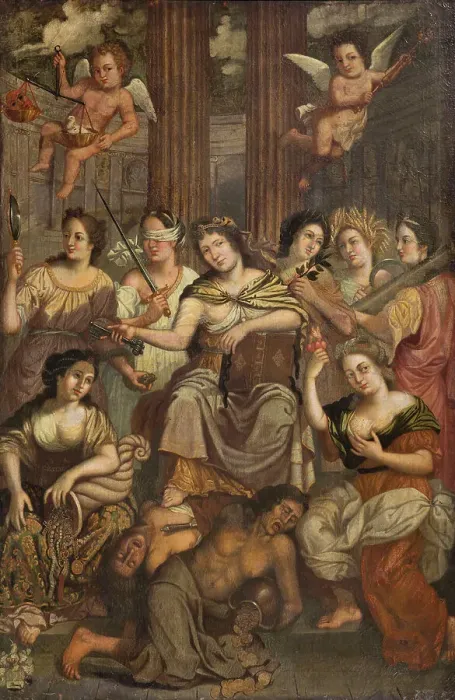 Framed Print : The Triumph of the Communal Administration, 1690. Creator: Follet, Hubert (1652-1722 / 23) Framed Print : The Triumph of the Communal Administration, 1690. Creator: Follet, Hubert (1652-1722 / 23)