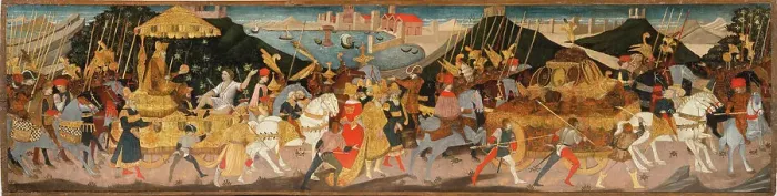 Framed Print : The Triumph of the Consul Lucius Aemilius Paullus. Creator: Apollonio di Giovanni di Tommaso (ca. 1415-1465) Framed Print : The Triumph of the Consul Lucius Aemilius Paullus. Creator: Apollonio di Giovanni di Tommaso (ca. 1415-1465)
