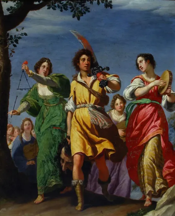 Framed Print : The Triumph of David, 1610. Creator: Rosselli, Matteo (1578-1650) Framed Print : The Triumph of David, 1610. Creator: Rosselli, Matteo (1578-1650)