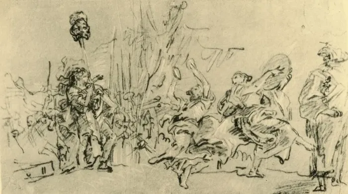 Framed Print : The Triumph of David, c1759, (1928). Artist: Giovanni Domenico Tiepolo Framed Print : The Triumph of David, c1759, (1928). Artist: Giovanni Domenico Tiepolo