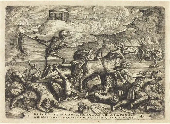 Framed Print : The Triumph of Death, c. 1539. Creator: Georg Pencz Framed Print : The Triumph of Death, c. 1539. Creator: Georg Pencz