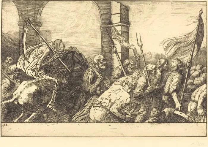 Framed Print : The Triumph of Death: Departure (Le triomphe de la mort: Le depart) Framed Print : The Triumph of Death: Departure (Le triomphe de la mort: Le depart)