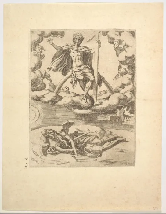 Framed Print : The Triumph of Divinity or Eternity from The Triumphs of Petrarch, ca. 1548-49