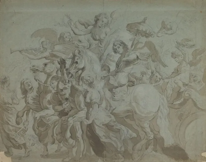 Framed Print : Triumph of the Eucharist, mid-17th century. Creator: Anon Framed Print : Triumph of the Eucharist, mid-17th century. Creator: Anon