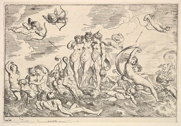 Triumph of Galatea, 1610-42. Creator: Pierre Brebiette