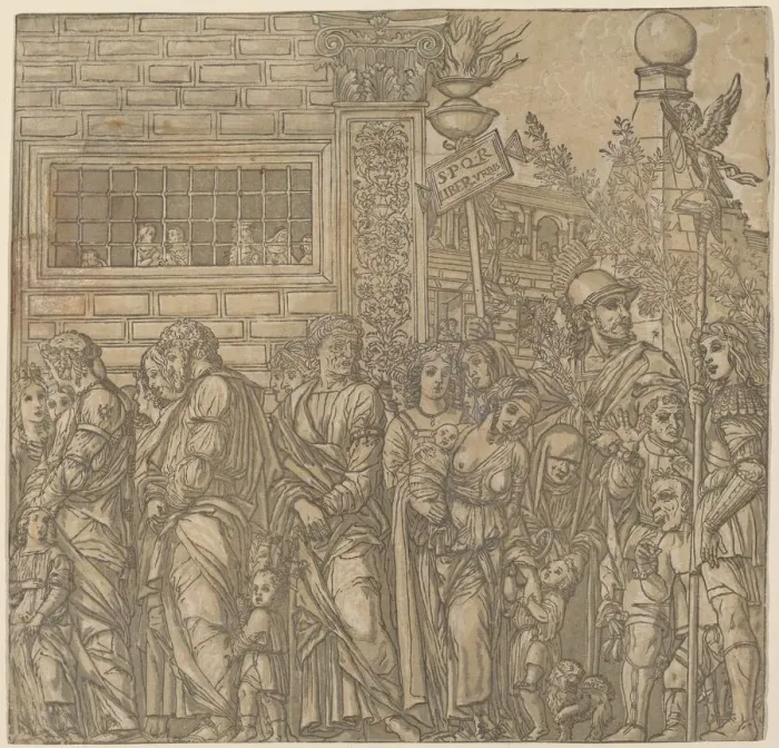 Framed Print : The Triumph of Julius Caesar, 1599. Creator: Andrea Andreani Framed Print : The Triumph of Julius Caesar, 1599. Creator: Andrea Andreani