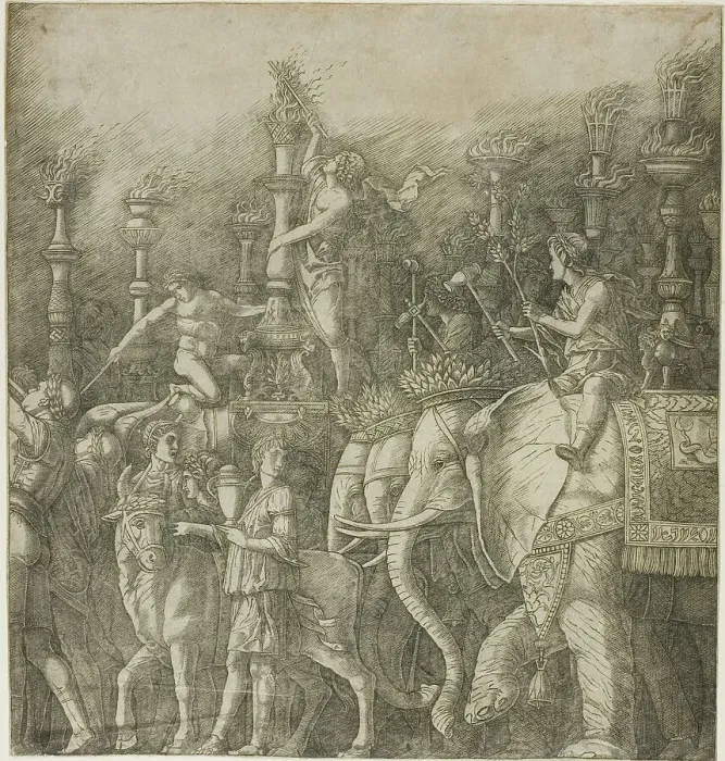 Framed Print : The Triumph of Julius Caesar, c.1498. Creator: School of Andrea Mantegna Framed Print : The Triumph of Julius Caesar, c.1498. Creator: School of Andrea Mantegna