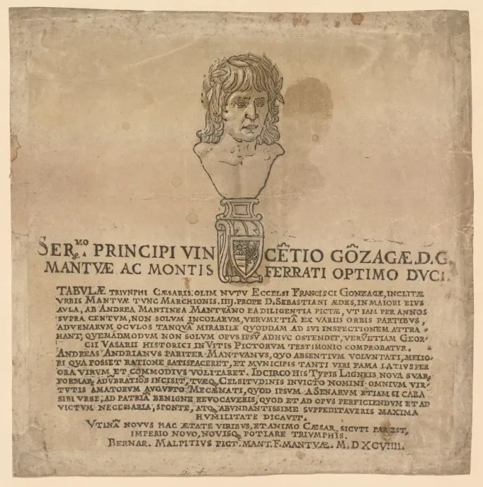 Framed Print : The Triumph of Julius Caesar: Frontispiece, 1593-99. Creator: Andrea Andreani (Italian Framed Print : The Triumph of Julius Caesar: Frontispiece, 1593-99. Creator: Andrea Andreani (Italian