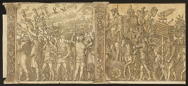 The Triumph of Julius Caesar [no. 1 and 2 plus 2 columns], 1599. Creator: Andrea Andreani