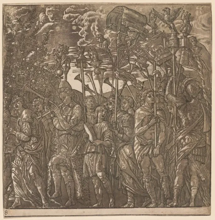 Framed Print : The Triumph of Julius Caesar: Soldiers Carrying Banners and Standards, 1593-99. Creator Framed Print : The Triumph of Julius Caesar: Soldiers Carrying Banners and Standards, 1593-99. Creator