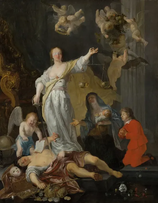 Framed Print : The Triumph of Justice. Creator: Gabriel Metsu