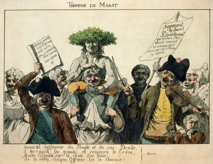 Framed Print : The Triumph of Marat, 1793. Artist: French master Framed Print : The Triumph of Marat, 1793. Artist: French master