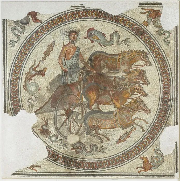 Framed Print : Triumph of Neptune, 2nd cen. AD. Creator: Classical Antiquities () Framed Print : Triumph of Neptune, 2nd cen. AD. Creator: Classical Antiquities ()