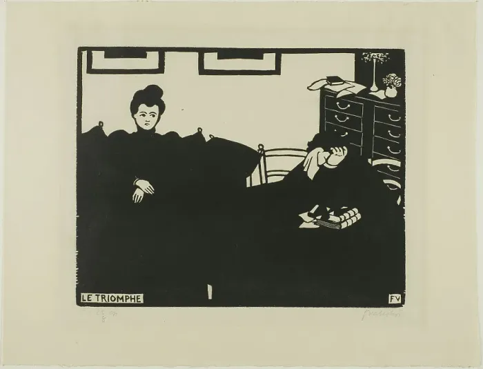 Framed Print : The Triumph, plate two from Intimacies, 1898. Creator: Félix Vallotton Framed Print : The Triumph, plate two from Intimacies, 1898. Creator: Félix Vallotton