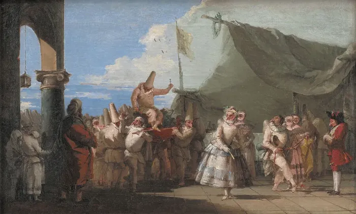 Framed Print : The Triumph of Pulcinella, 1760-1770. Creator: Giovanni Domenico Tiepolo Framed Print : The Triumph of Pulcinella, 1760-1770. Creator: Giovanni Domenico Tiepolo