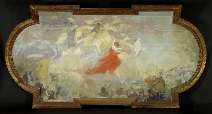 Framed Print : Triumph of the Republic, sketch for the Petit Palais, between 12–1909 and 1913. Creator: Alfred Philippe Roll Framed Print : Triumph of the Republic, sketch for the Petit Palais, between 12–1909 and 1913. Creator: Alfred Philippe Roll