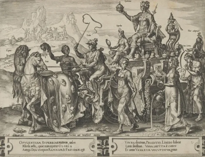 Framed Print : The Triumph of the Riches, from The Cycle of the Vicissitudes of Human Affairs, plate 2 Framed Print : The Triumph of the Riches, from The Cycle of the Vicissitudes of Human Affairs, plate 2